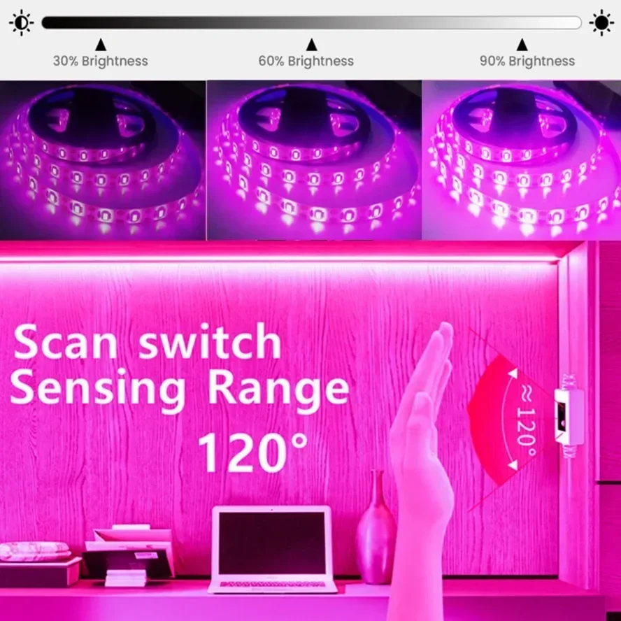 Led Plant Light Strip - Interruptor táctil USB regulable 5V LED