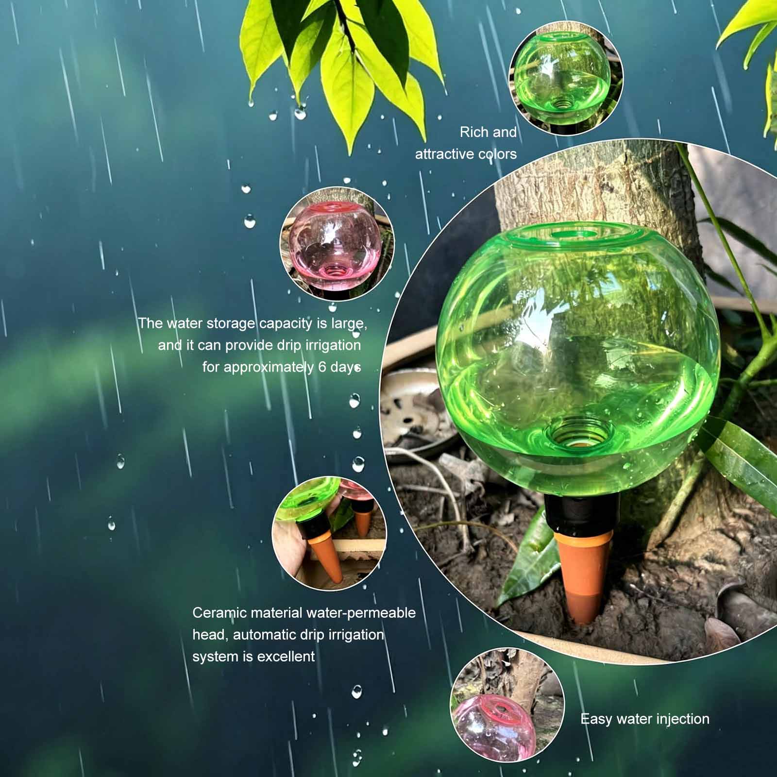 1/4 Piezas de Globos de Riego  - Plant Watering Globe reseña y precio