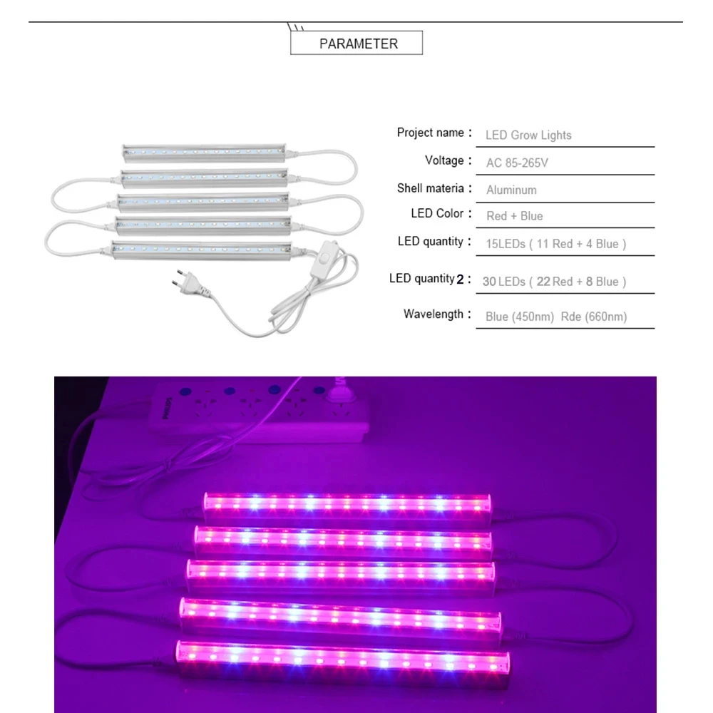 Tiras de Luz LED de 12 Pulgada - Led Plant Light Strip reseña y precio