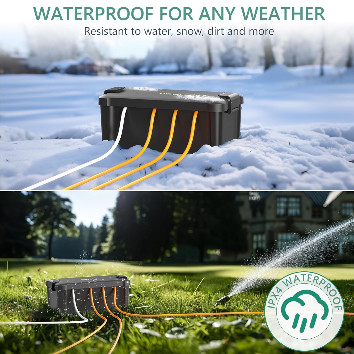 Diivoo-caja eléctrica impermea - Smart Garden Hub reseña y precio