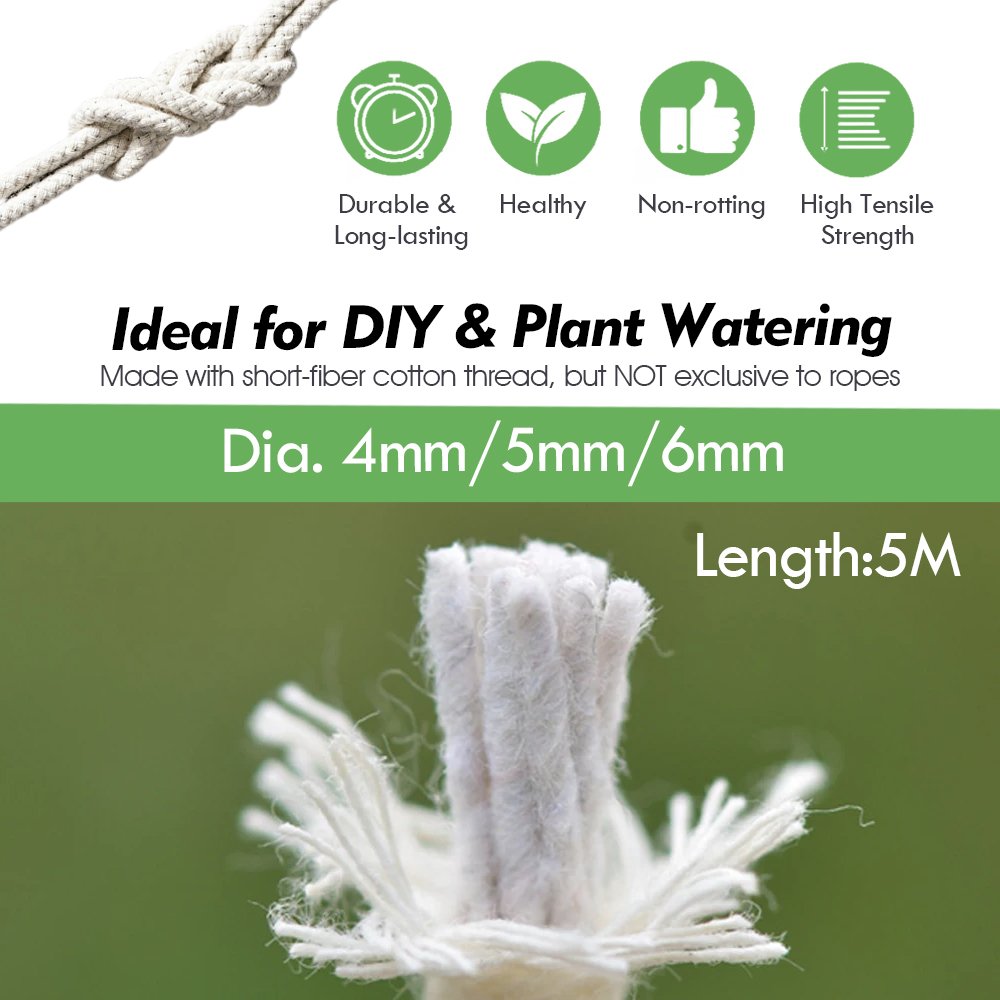 Cordón de mecha de algodón de  - Smart Garden Technology reseña y precio
